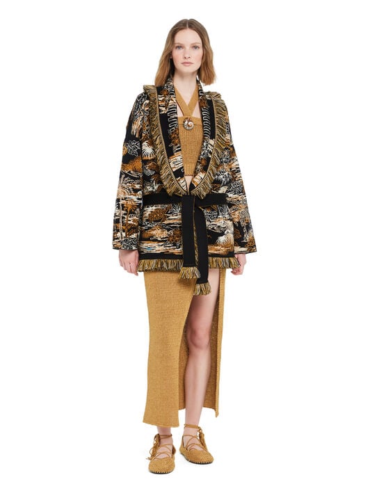 Alanui Lost In The Blue Cardigan Black-Multicolor LWHB064R26KNI021