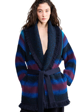 Alanui Giorgio Armani for Alanui Cardigan Blue-Purple