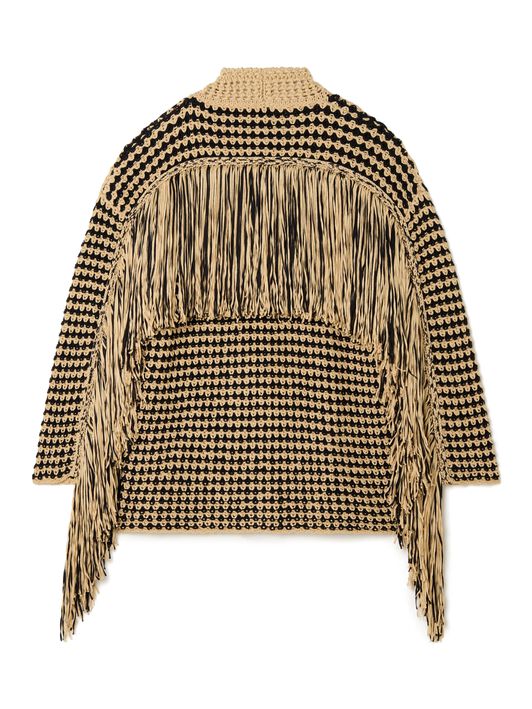 Alanui Tropical Shadow Cardigan Sand-Black LWHB081R25KNI001