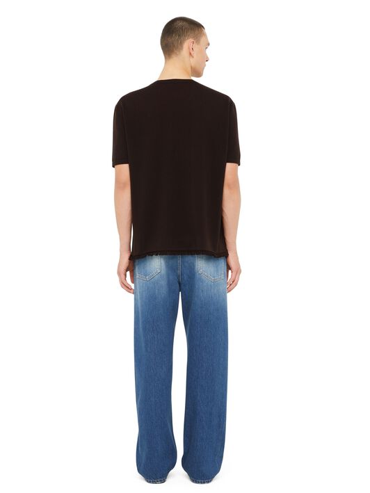 Alanui Knit T-Shirt Coffee LMHW002E24KNI001