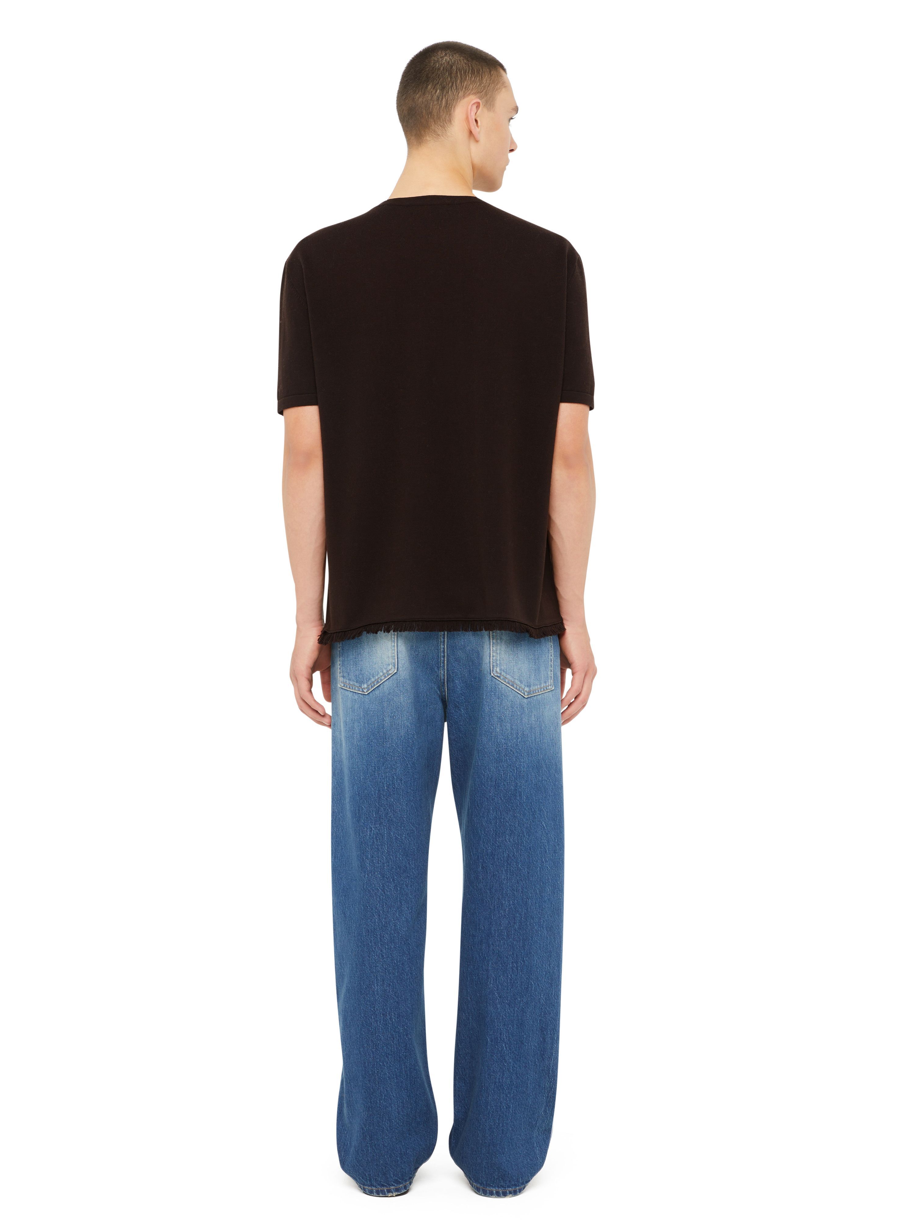 Alanui Knit T-Shirt Coffee LMHW002E24KNI001