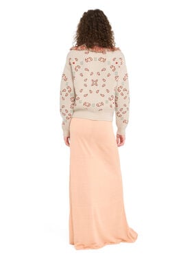 Alanui Bandana Jacquard Cardi-Bomber Chalk-Coral