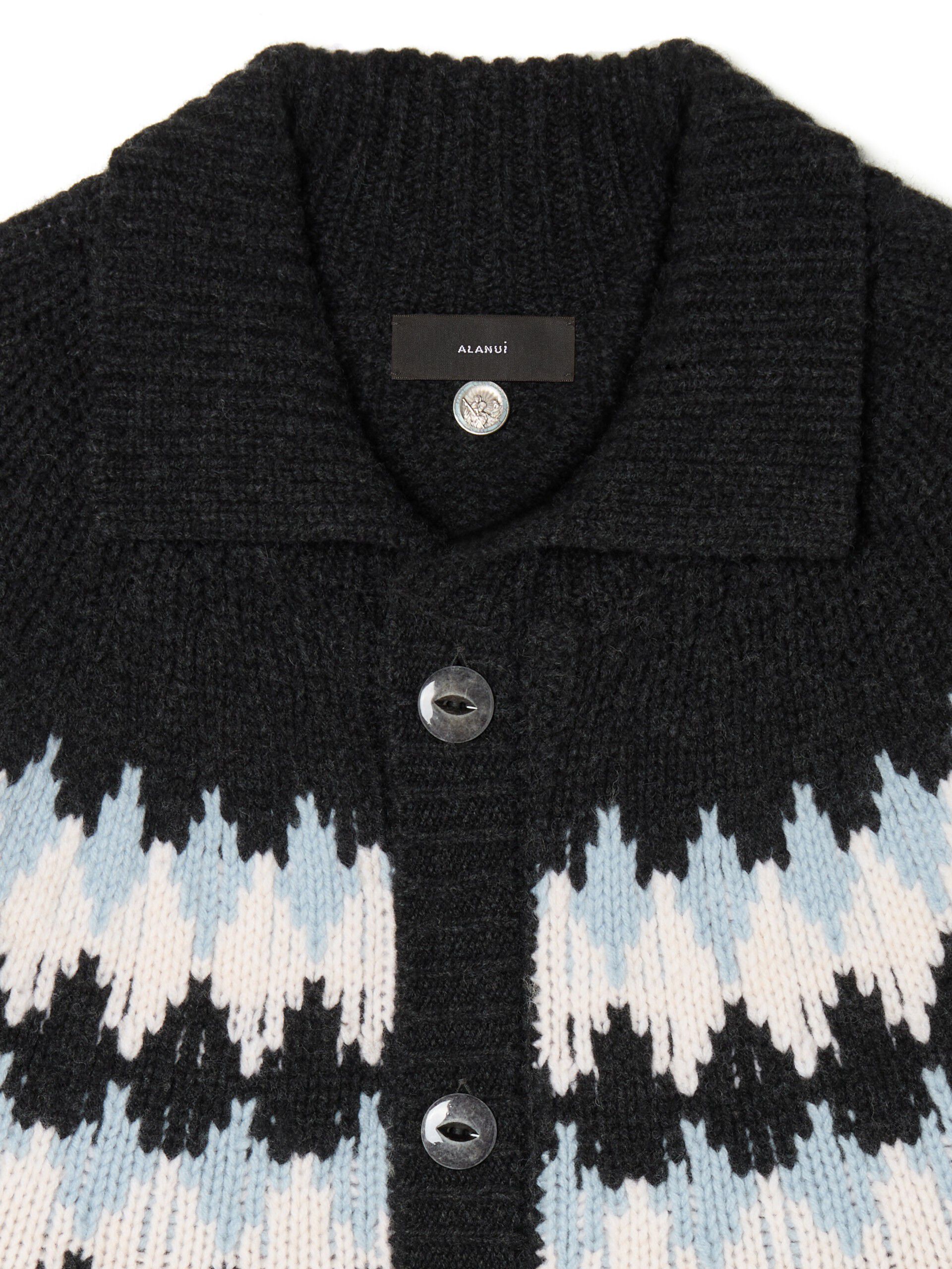 Alanui Sweet Winter Cardigan Midnight/Chalk Alanui Sweet Winter Cardigan Midnight/Chalk
