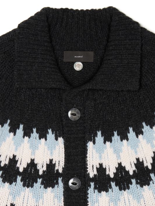Alanui Sweet Winter Cardigan Midnight/Chalk Alanui Sweet Winter Cardigan Midnight/Chalk