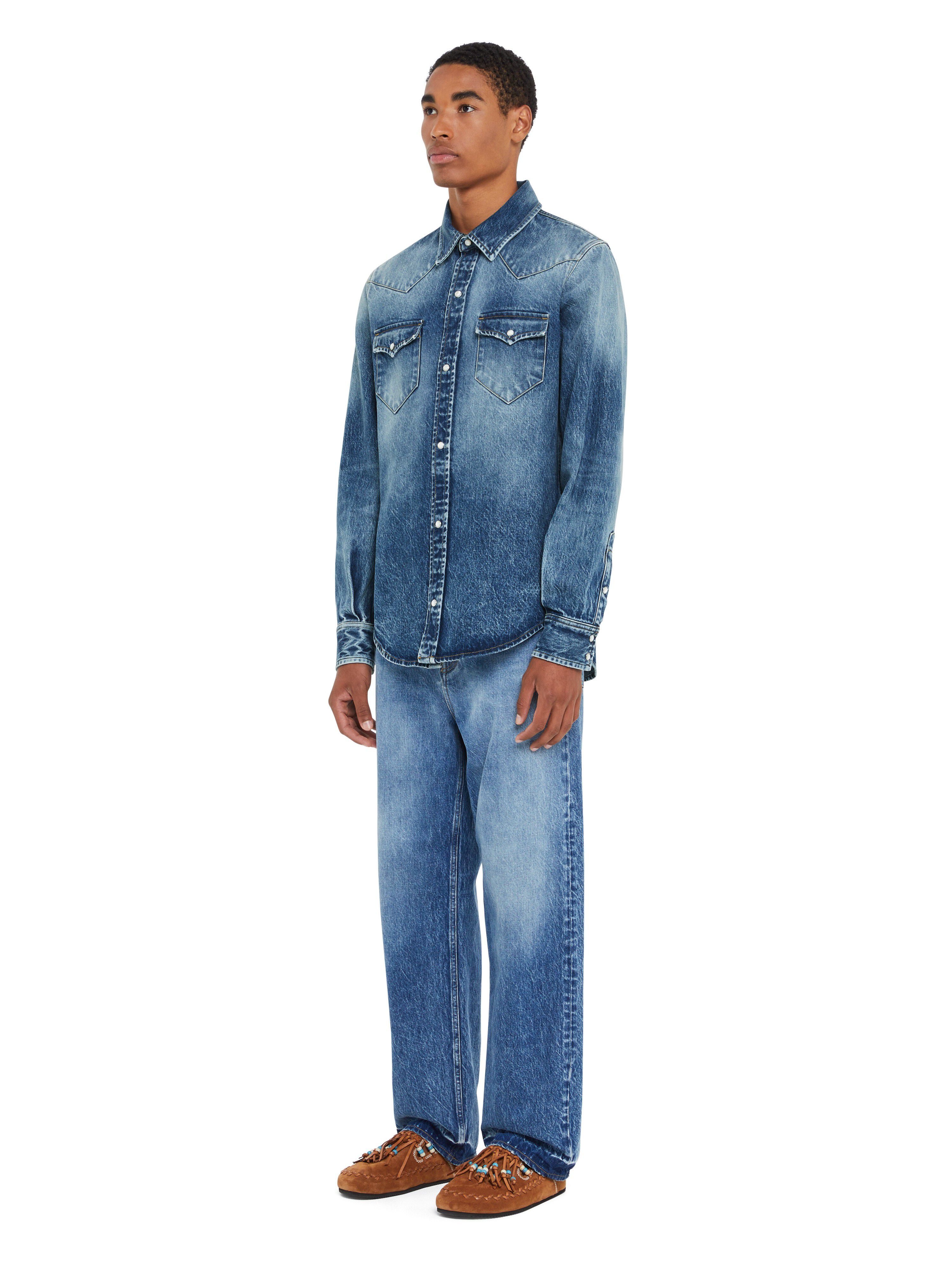 Alanui Medium Wash Denim Shirt Medium Wash Blue Denim LMYD007R25DEN002