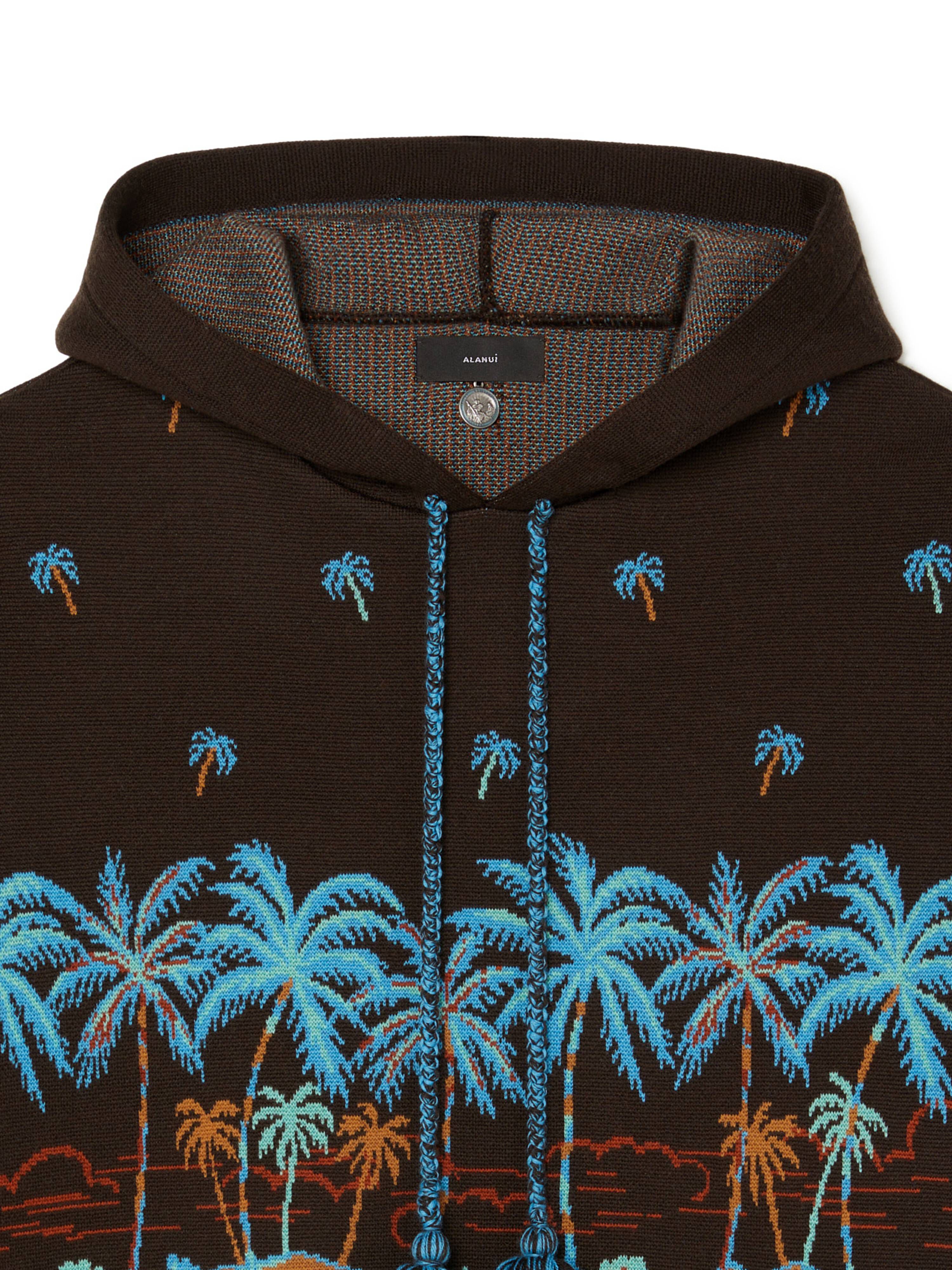 Alanui The Tale Of Hawaiian Hoodie Coffee-Linseed LWHU005R25KNI001