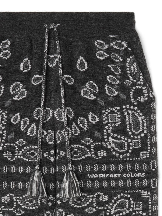 Alanui Bandana Jacquard Pants Charcoal-Multicolor LMHG016E25KNI001