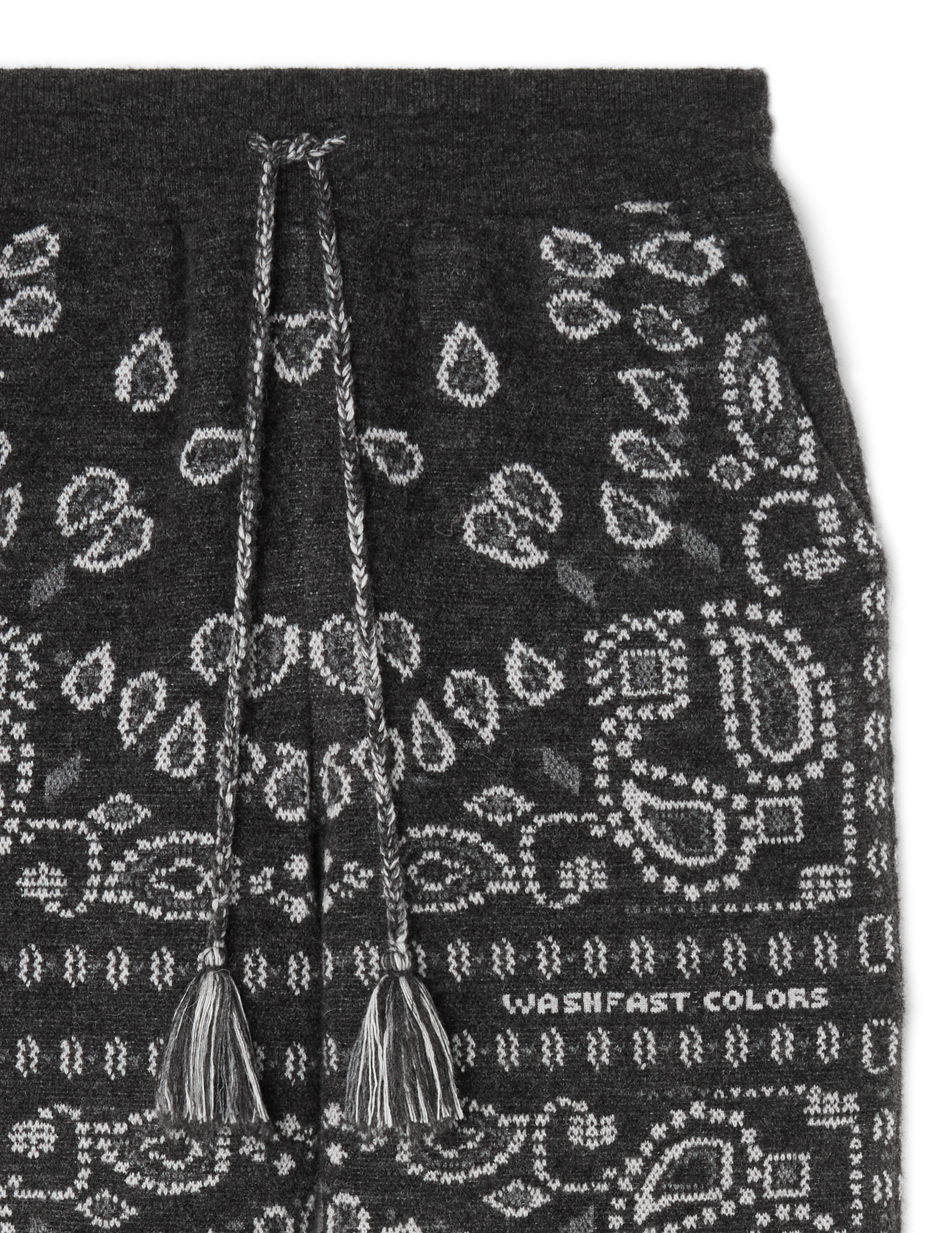 Alanui Bandana Jacquard Pants Charcoal-Multicolor LMHG016E25KNI001