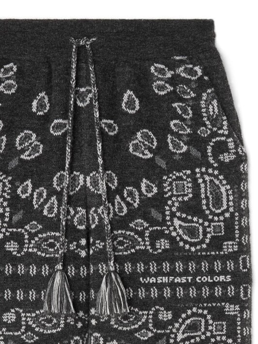 Alanui Bandana Jacquard Pants Charcoal-Multicolor LMHG016E25KNI001 Alanui Bandana Jacquard Pants Charcoal-Multicolor LMHG016E25KNI001