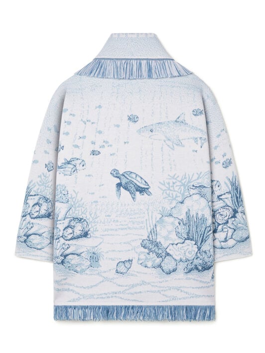 Alanui Deep In The Ocean Cardigan Chalk-Light Blue LWHB064R26KNI018 Alanui Deep In The Ocean Cardigan Chalk-Light Blue LWHB064R26KNI018