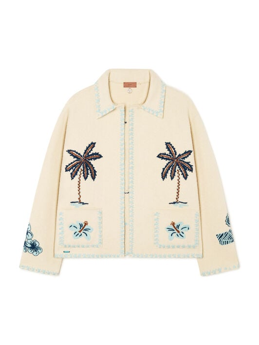 Alanui Remember Me Jacket Sand LWHQ01BR26KNI001 Alanui Remember Me Jacket Sand LWHQ01BR26KNI001