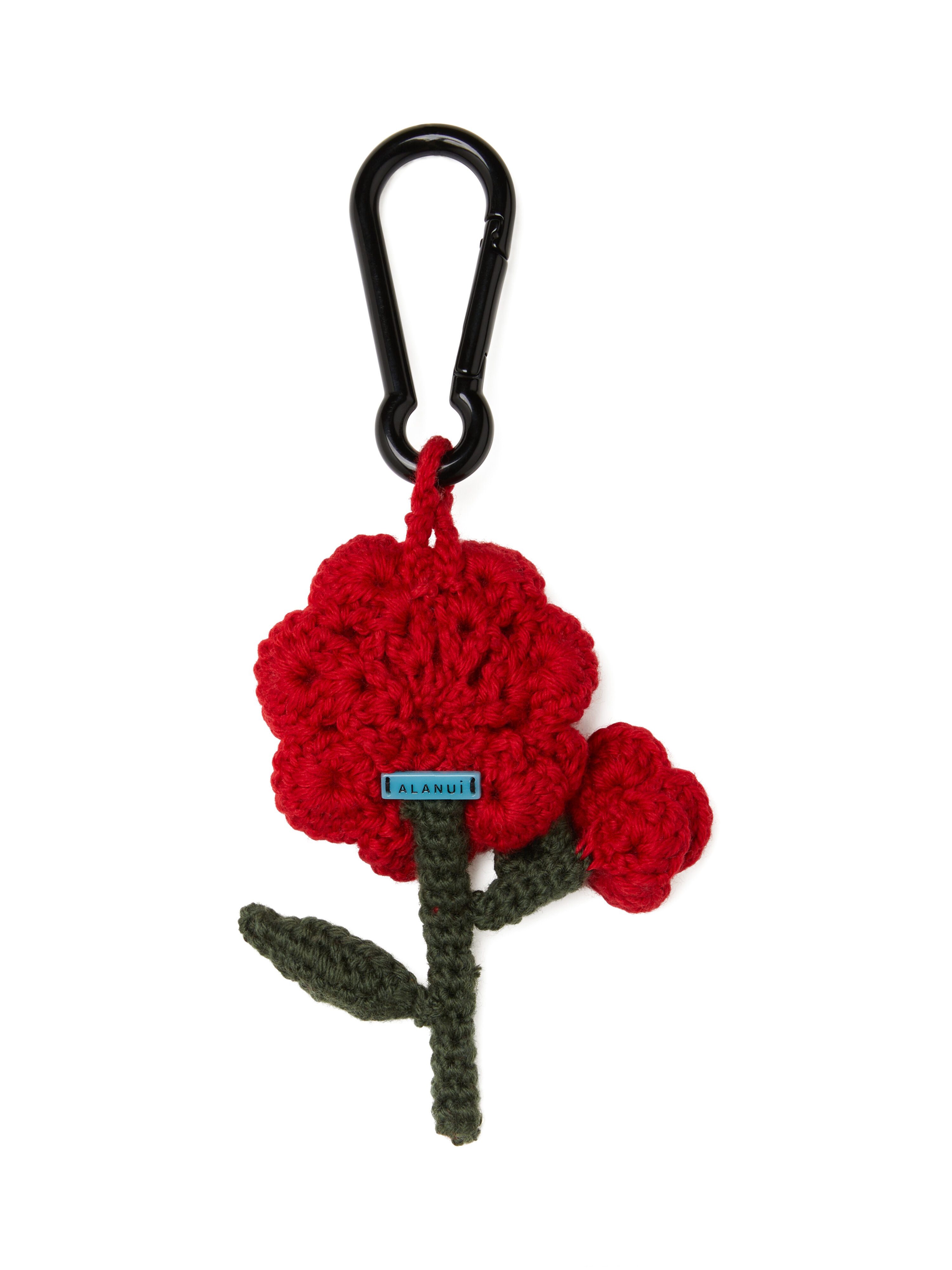 Alanui Rose Amigurumi Crochet Keyring Ruby-Olive LWRE00BE25KNI001