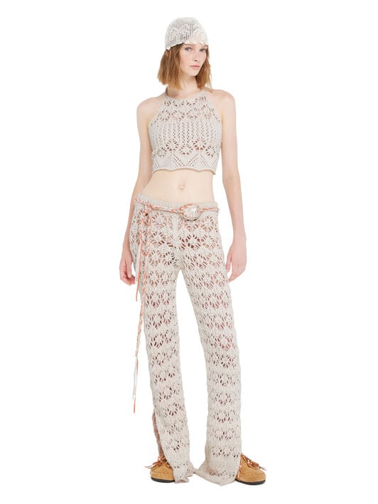 Alanui Lagoon Romance Top White Pearl LWHT010R26KNI001 Alanui Lagoon Romance Top White Pearl LWHT010R26KNI001