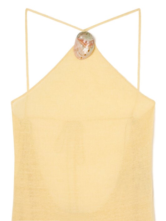 Alanui Mermaid Inside Halter Neck Dress Sunlight LWHI062R26KNI001