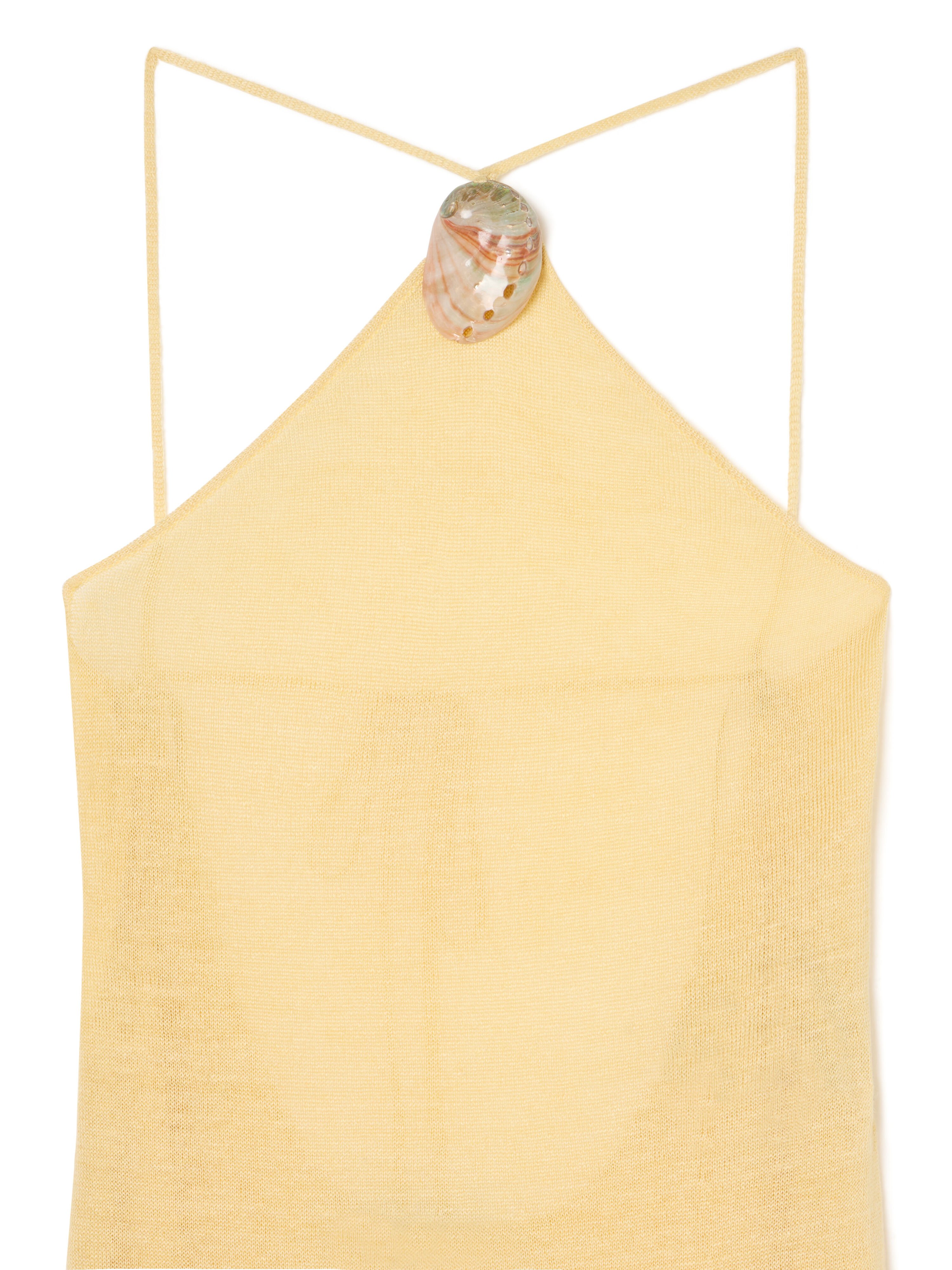 Alanui Mermaid Inside Halter Neck Dress Sunlight LWHI062R26KNI001