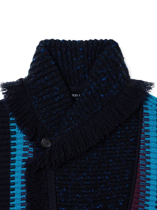 Alanui Giorgio Armani for Alanui Cardigan Blue-Purple Alanui Giorgio Armani for Alanui Cardigan Blue-Purple