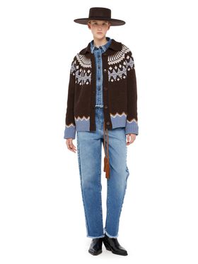 Alanui Sweet Winter Jacket Replica Blue LWEH001R25FAB001