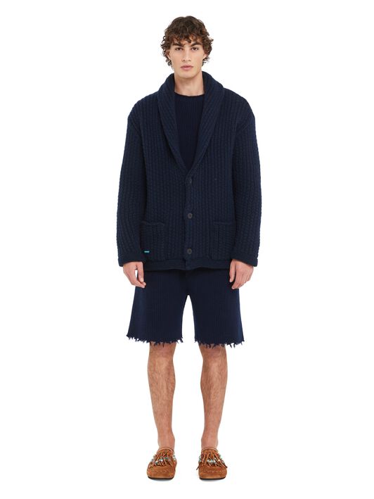Alanui Alanui Finest Cardigan Deep Blue LMHB037R25KNI001