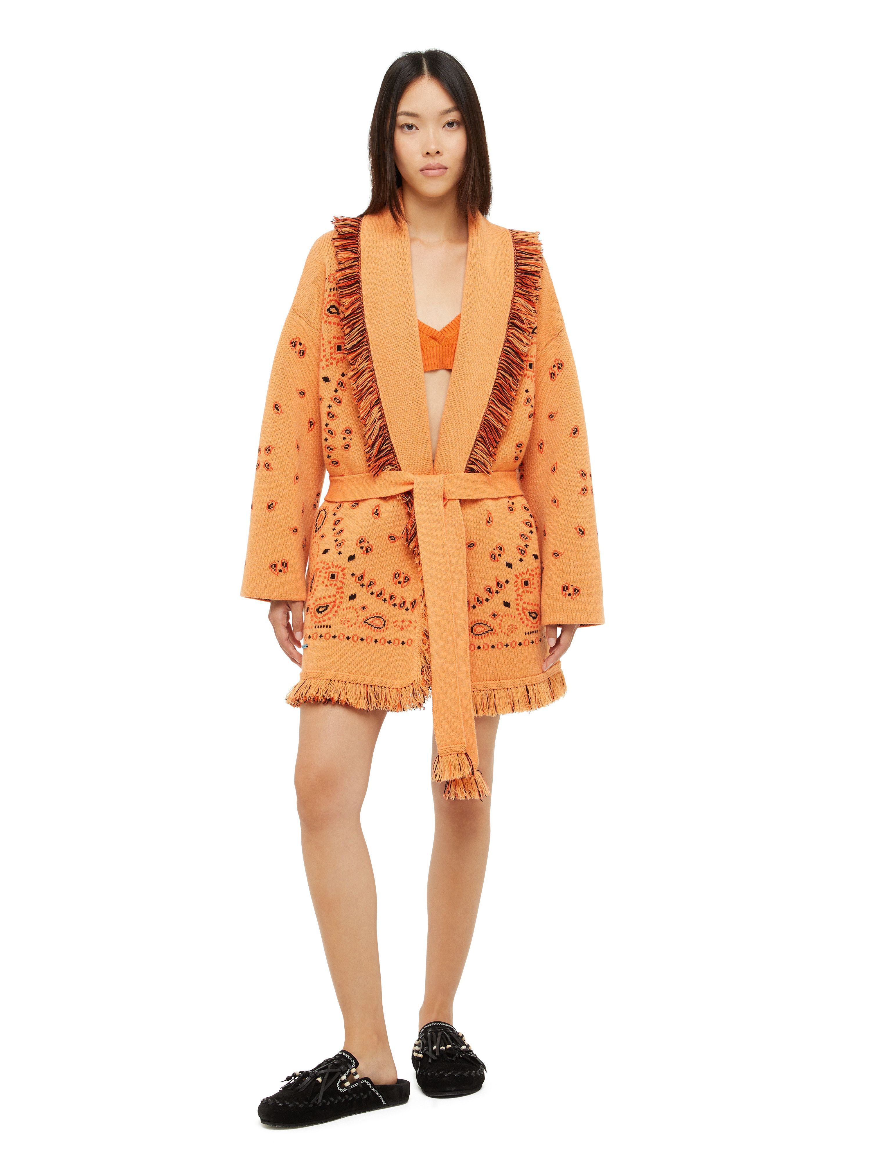 Alanui Bandana Jacquard Cardigan Chalk LWHB064R24KNI002