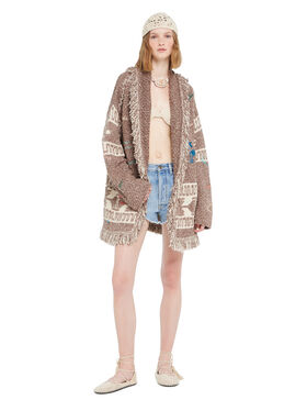 Alanui Written By The Ocean Cardigan Cocoa Delight-Multicolor