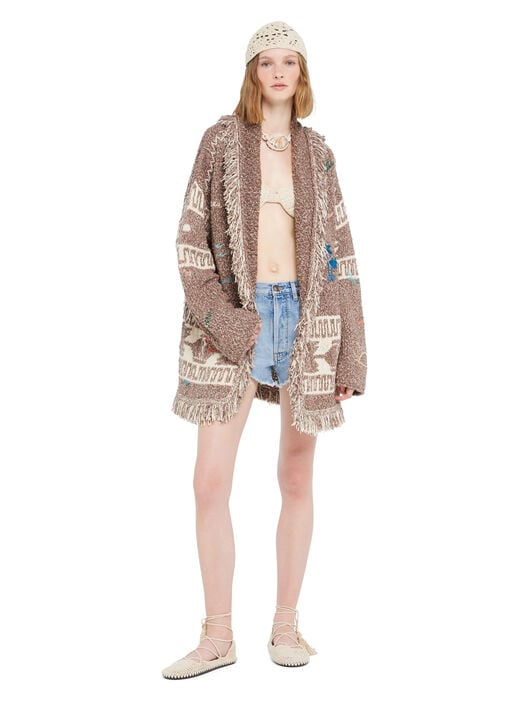 Alanui Written By The Ocean Cardigan Cocoa Delight-Multicolor LWHB064R26KNI022