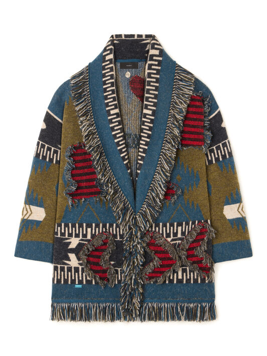 Alanui Grunge Anthem Cardigan Olive-Arbour LWHB064E25KNI00A