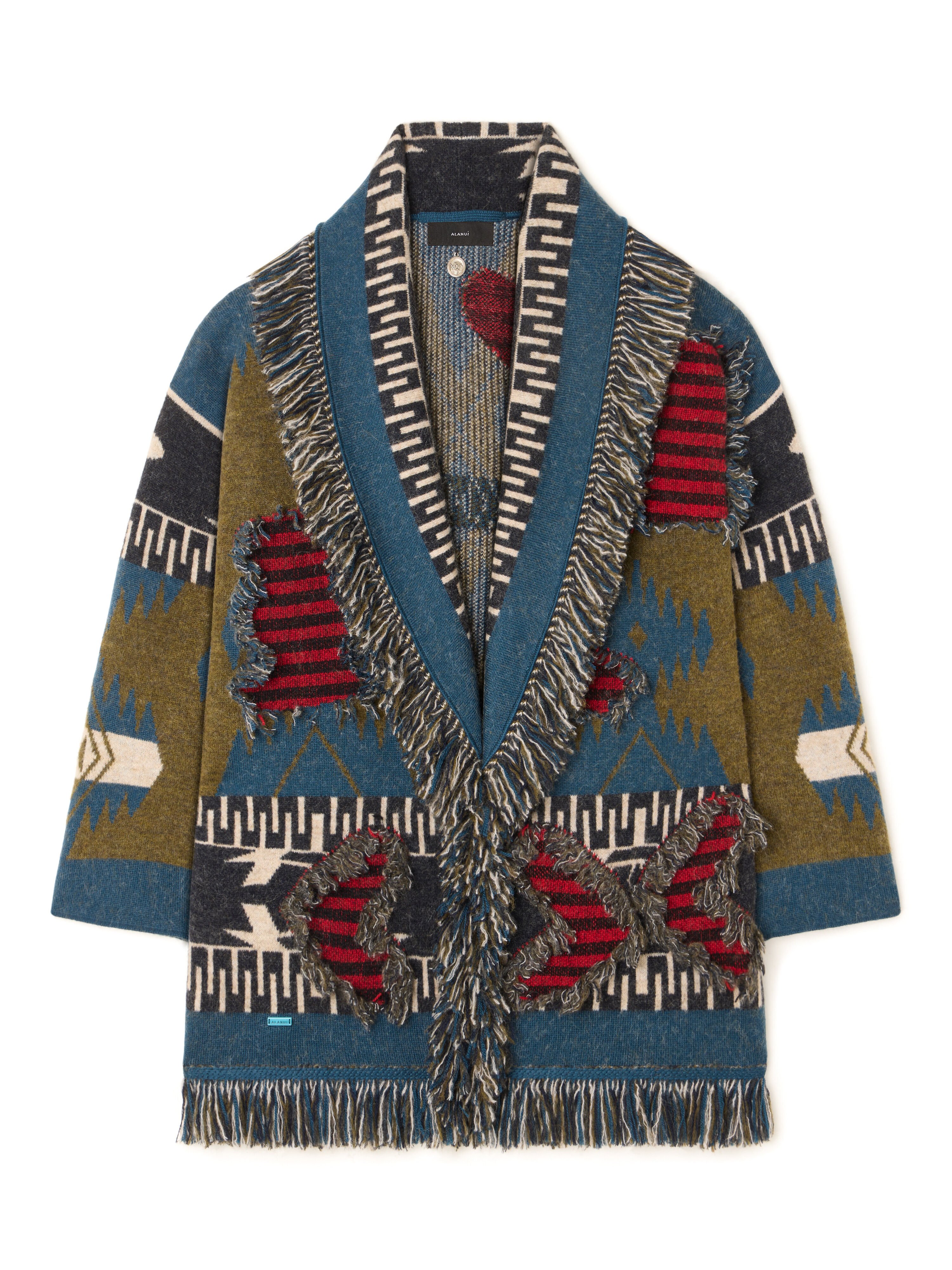 Alanui Grunge Anthem Cardigan Olive-Arbour LWHB064E25KNI00A