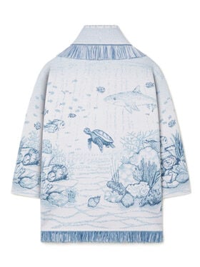 Alanui Deep In The Ocean Cardigan Chalk-Light Blue