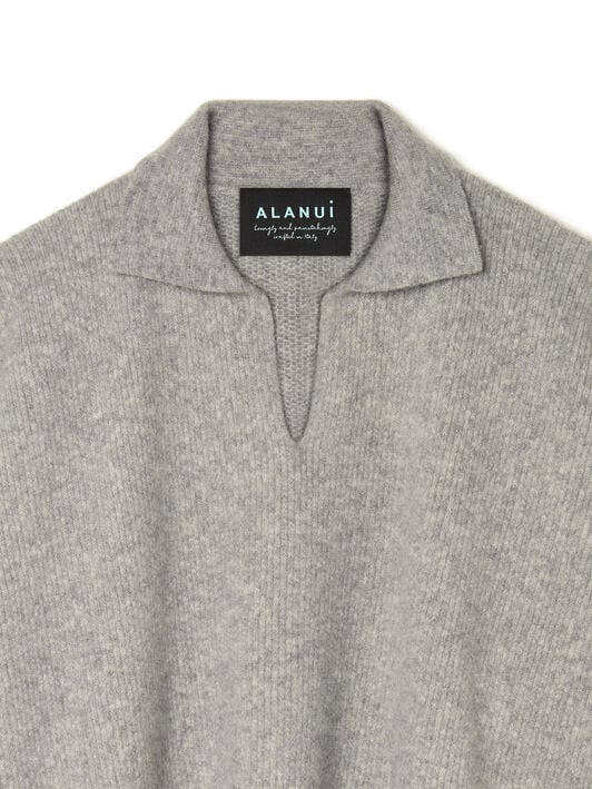 Alanui Alanui Finest Polo Coco Grey LWHV002E25KNI001 Alanui Alanui Finest Polo Coco Grey LWHV002E25KNI001