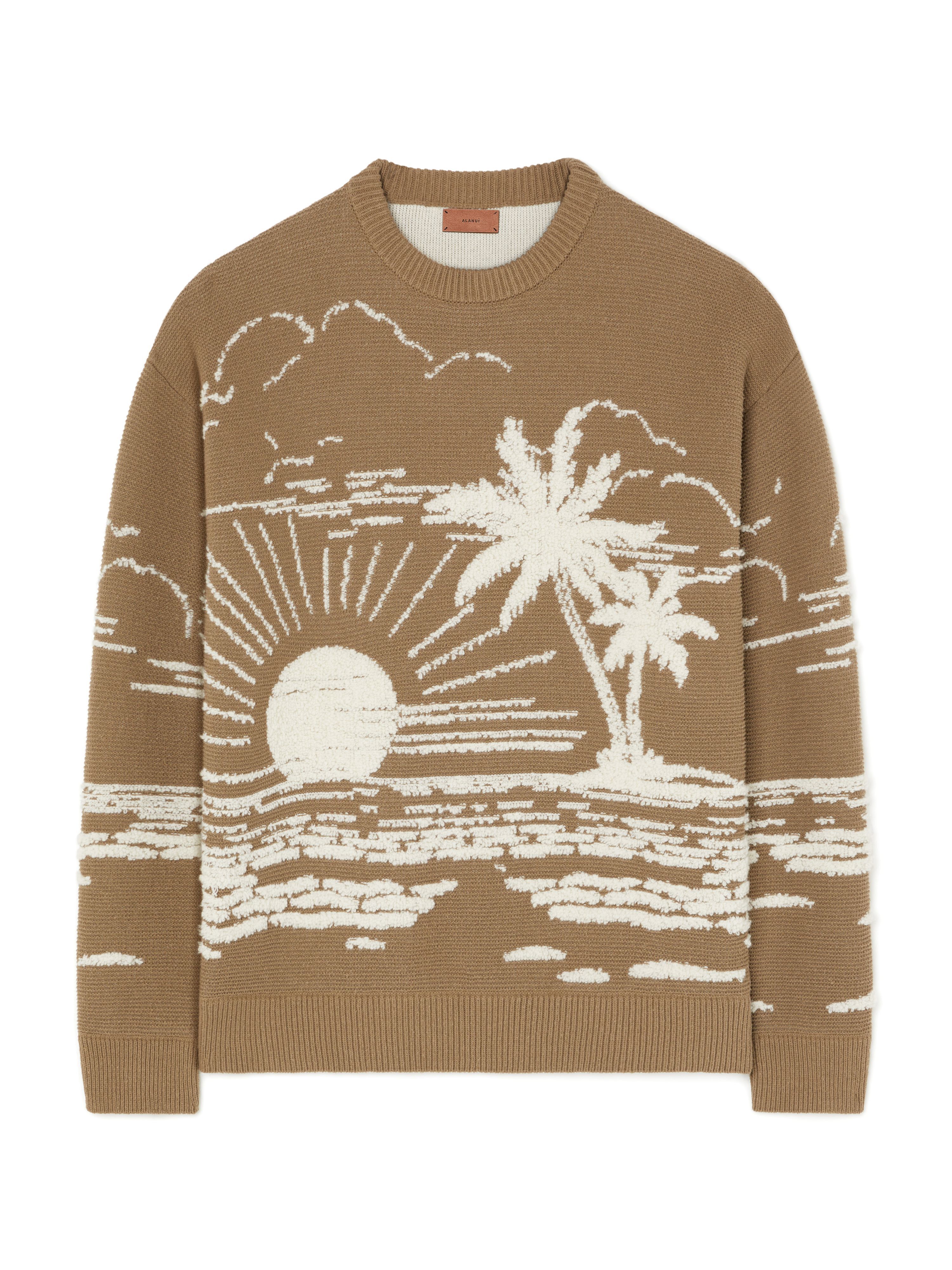 Alanui Beyond The Horizons Sweater Khaki-White LMHE033R25KNI003