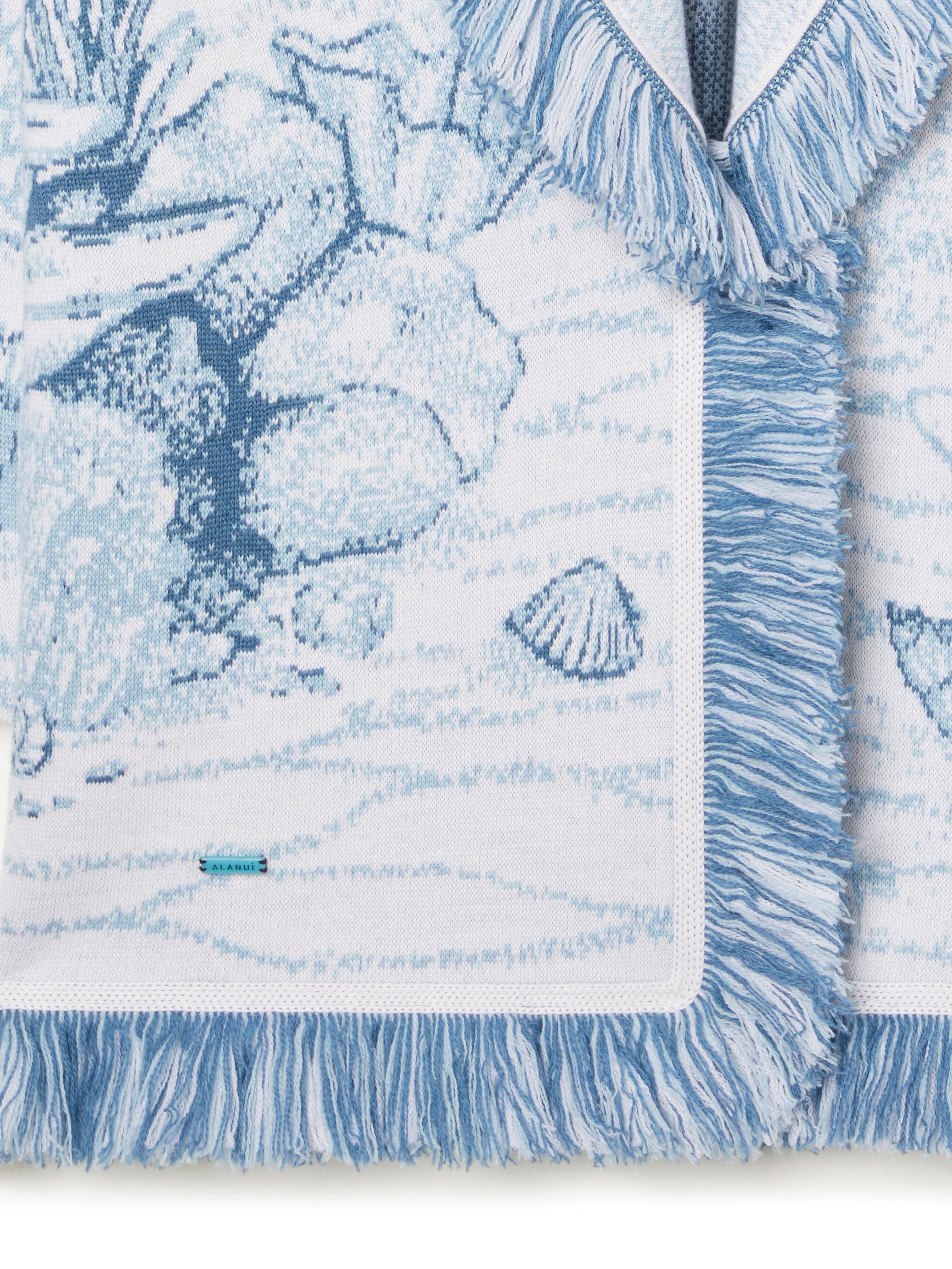 Alanui Deep In The Ocean Cardigan Chalk-Light Blue LWHB064R26KNI018 Alanui Deep In The Ocean Cardigan Chalk-Light Blue LWHB064R26KNI018