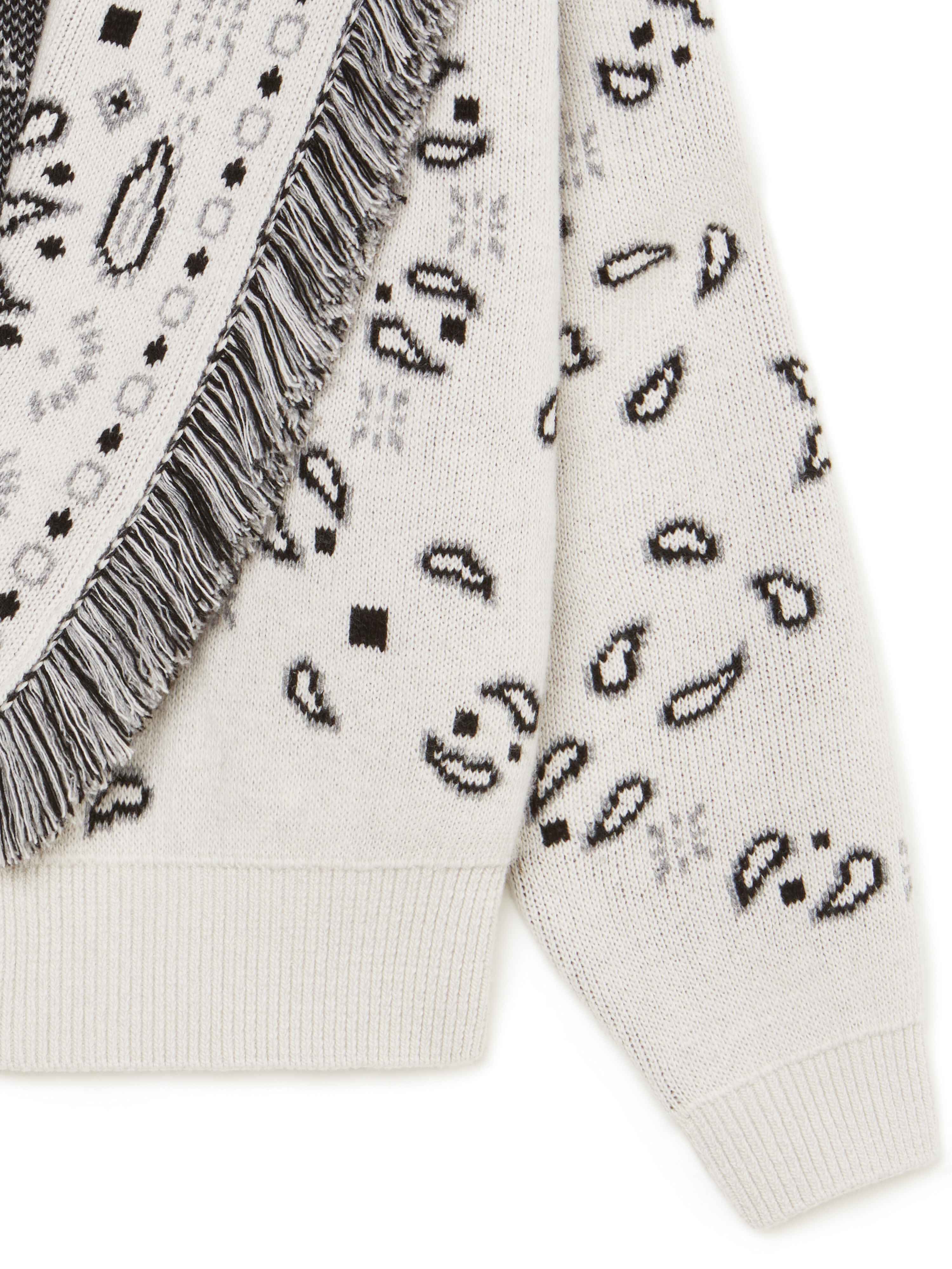 Alanui Bandana Jacquard Cardi-Bomber Moon Light LWHB026F23KNI001