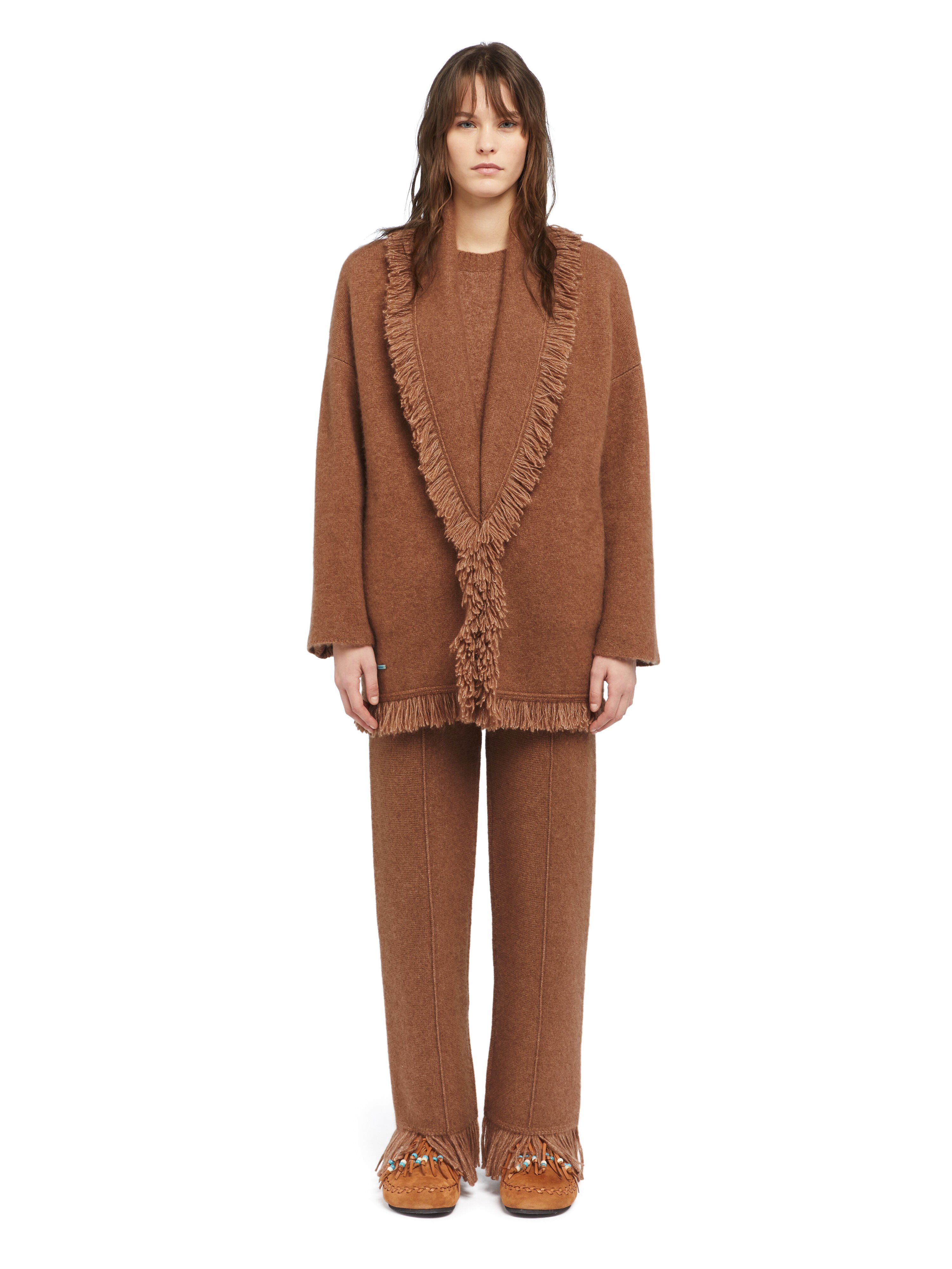 Alanui Alanui Finest Cardigan Luli Brown LWHB064E25KNI00E