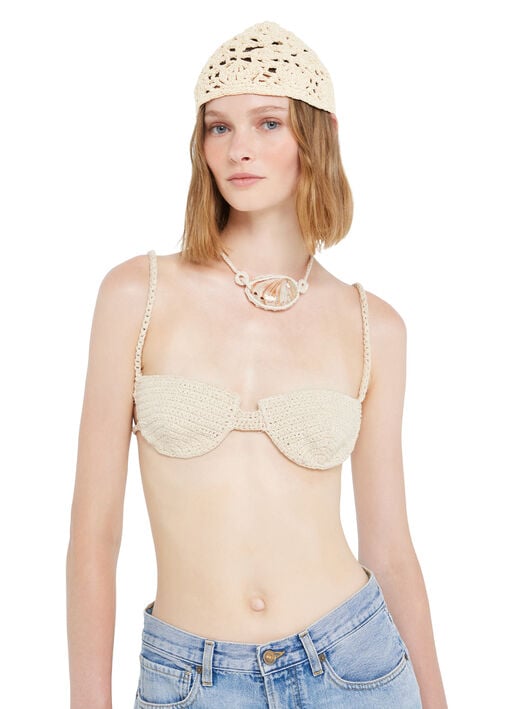 Alanui The Sound Of The Sea Hat Sea Shell LWLA040R26KNI001 Alanui The Sound Of The Sea Hat Sea Shell LWLA040R26KNI001