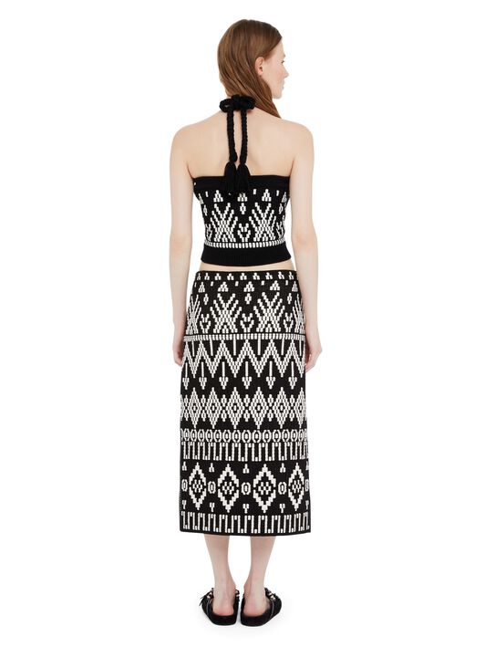 Alanui Jungle Beat Skirt Black-White LWHL02DR25KNI001