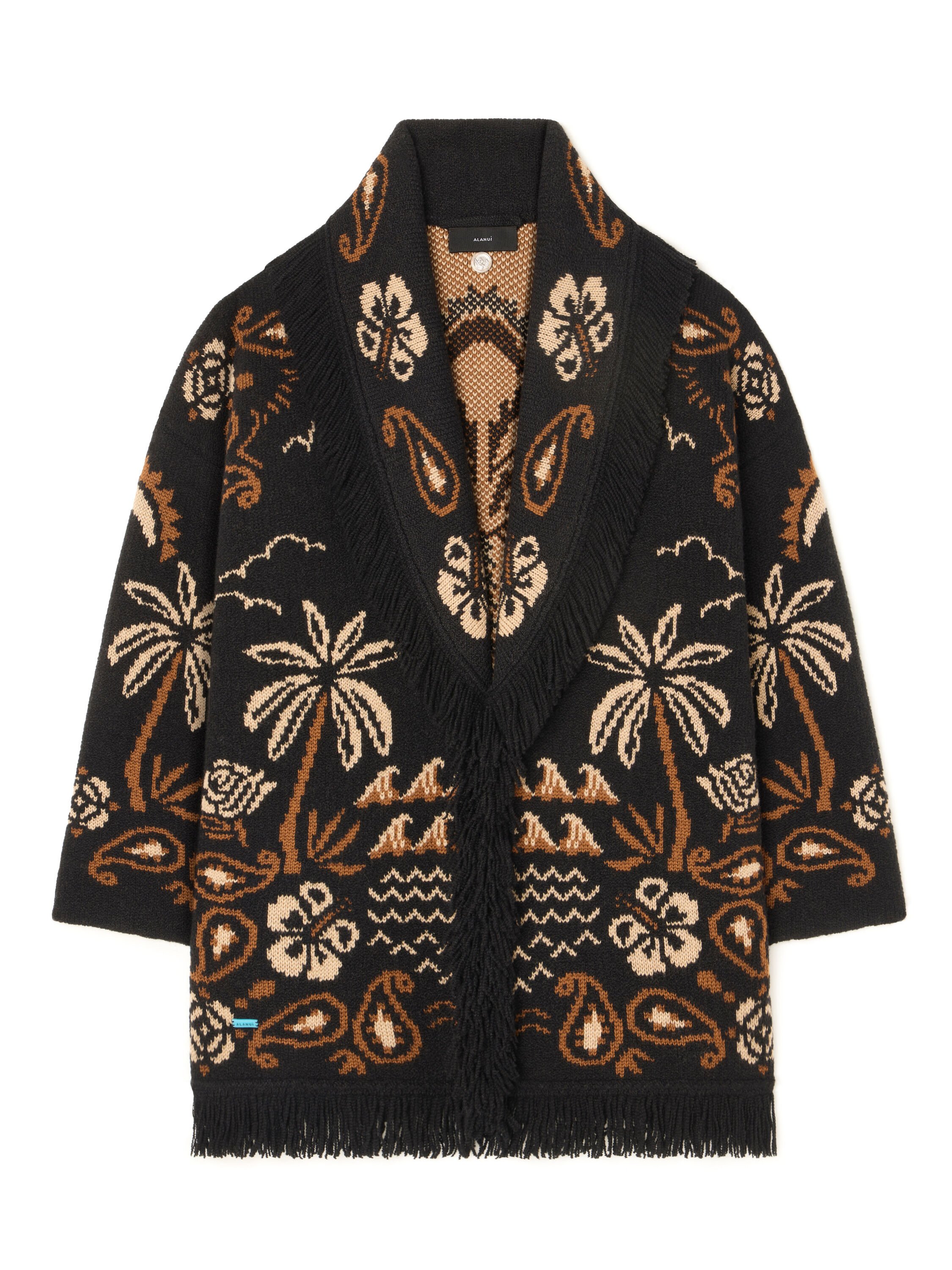 Alanui Glimpse Of Eden Cardigan Black-Dakar LWHB064E25KNI00C