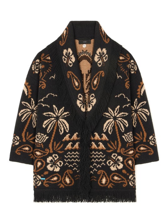 Alanui Glimpse Of Eden Cardigan Black-Dakar LWHB064E25KNI00C Alanui Glimpse Of Eden Cardigan Black-Dakar LWHB064E25KNI00C