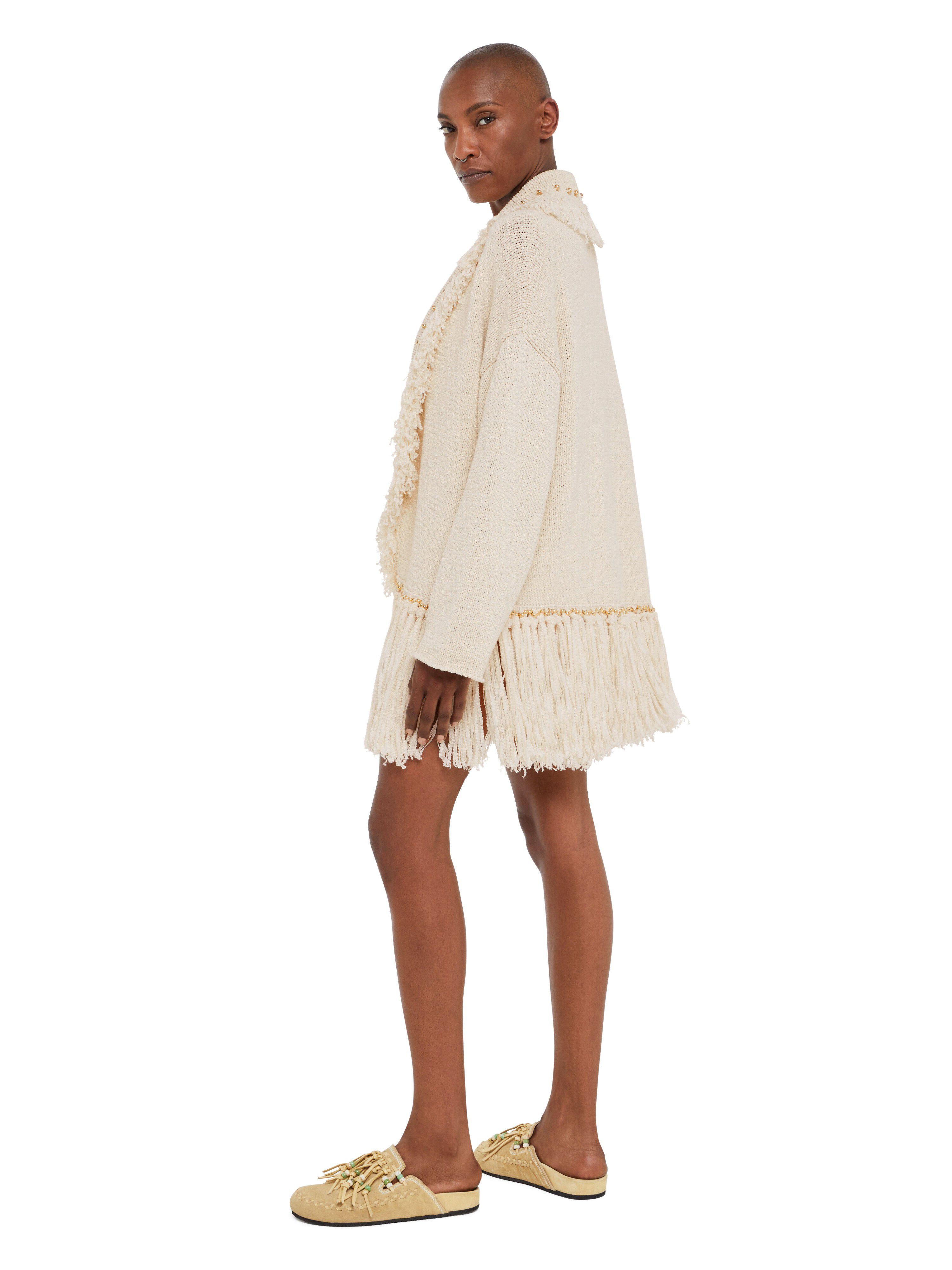 Alanui Cape Jasmine Cardigan Chalk LWHB064R25KNI00H