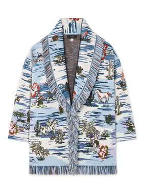 Alanui Tex-Hawaii Roundtrip Cardigan Bluebell-Multicolor LWHB064E25KNI00I
