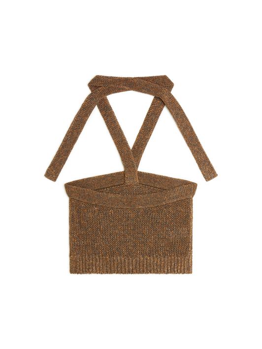 Alanui Shady Beach Top Pecan LWHT00AR25KNI002