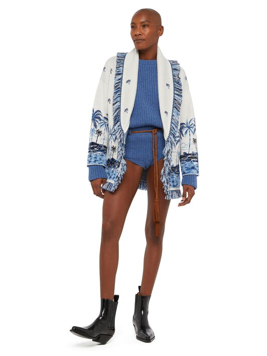 Alanui The Tale Of A Hawaiian Cardigan White-Multicolor LWHB064E24KNI00B