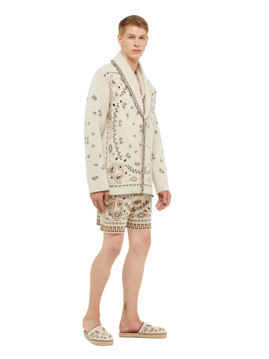 Alanui Bandana Jacquard Cardigan Curcuma LMHB039R24KNI006