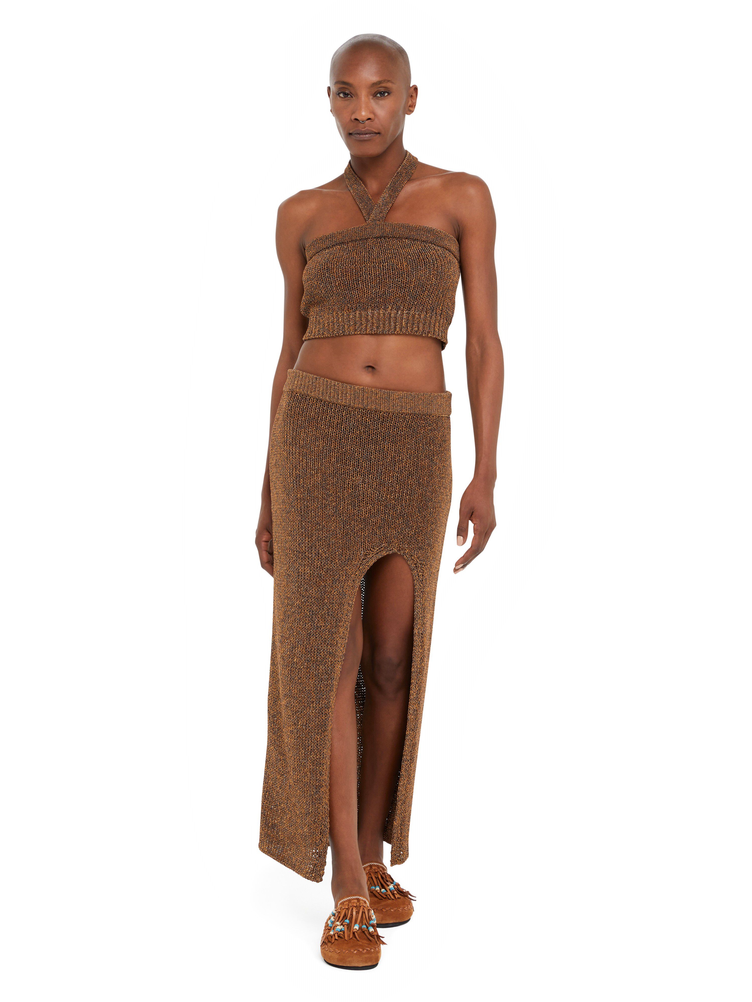 Alanui Shady Beach Skirt Pecan LWHL02CR25KNI001