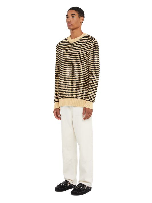 Alanui Tropical Shadow Sweater Sand-Black LMHE034R25KNI001