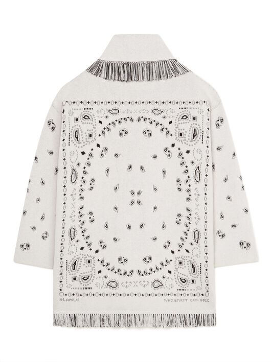 Alanui Bandana Jacquard Cardigan Moon Light LWHB064F23KNI002