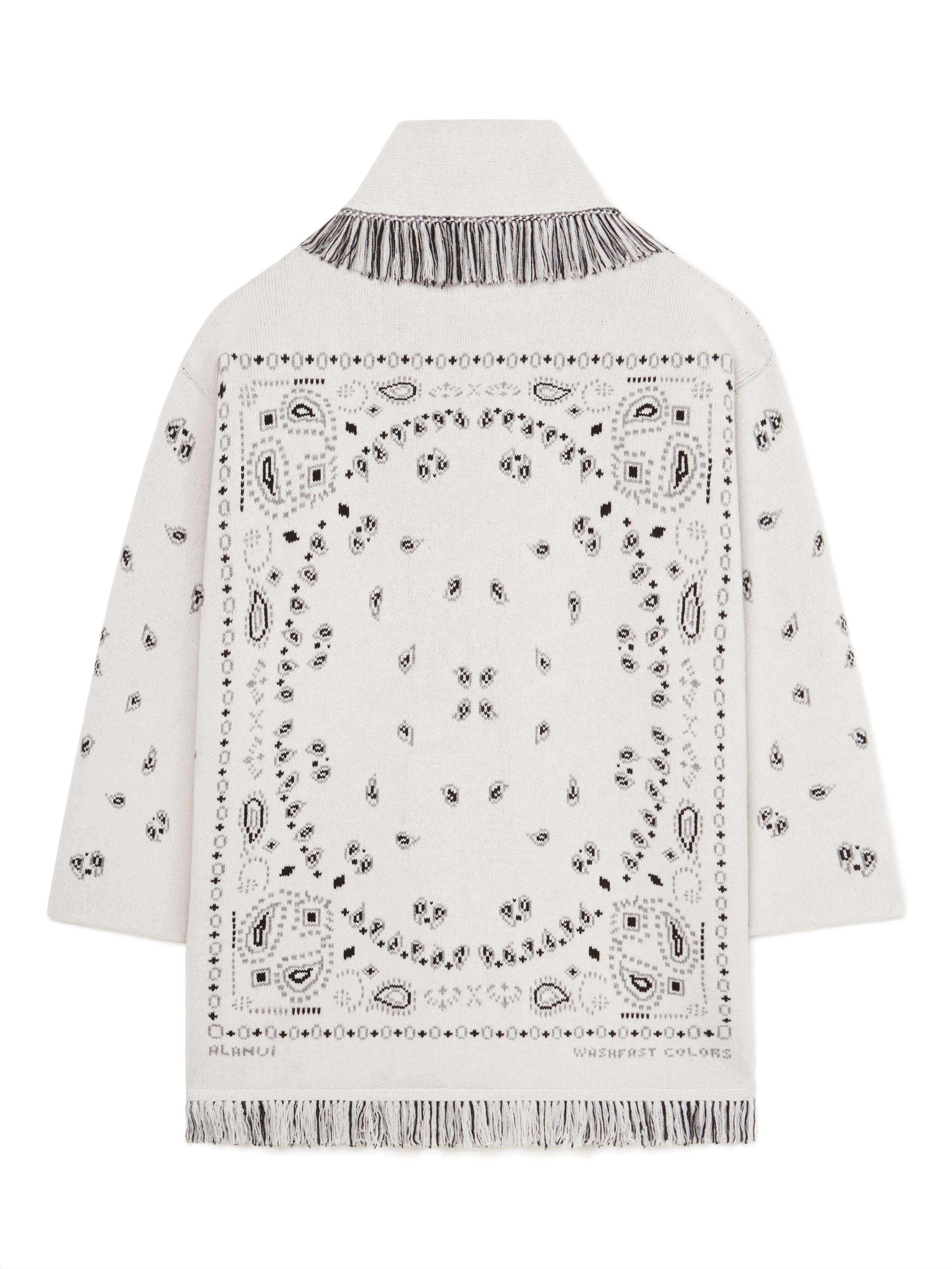 Alanui Bandana Jacquard Cardigan Moon Light LWHB064F23KNI002