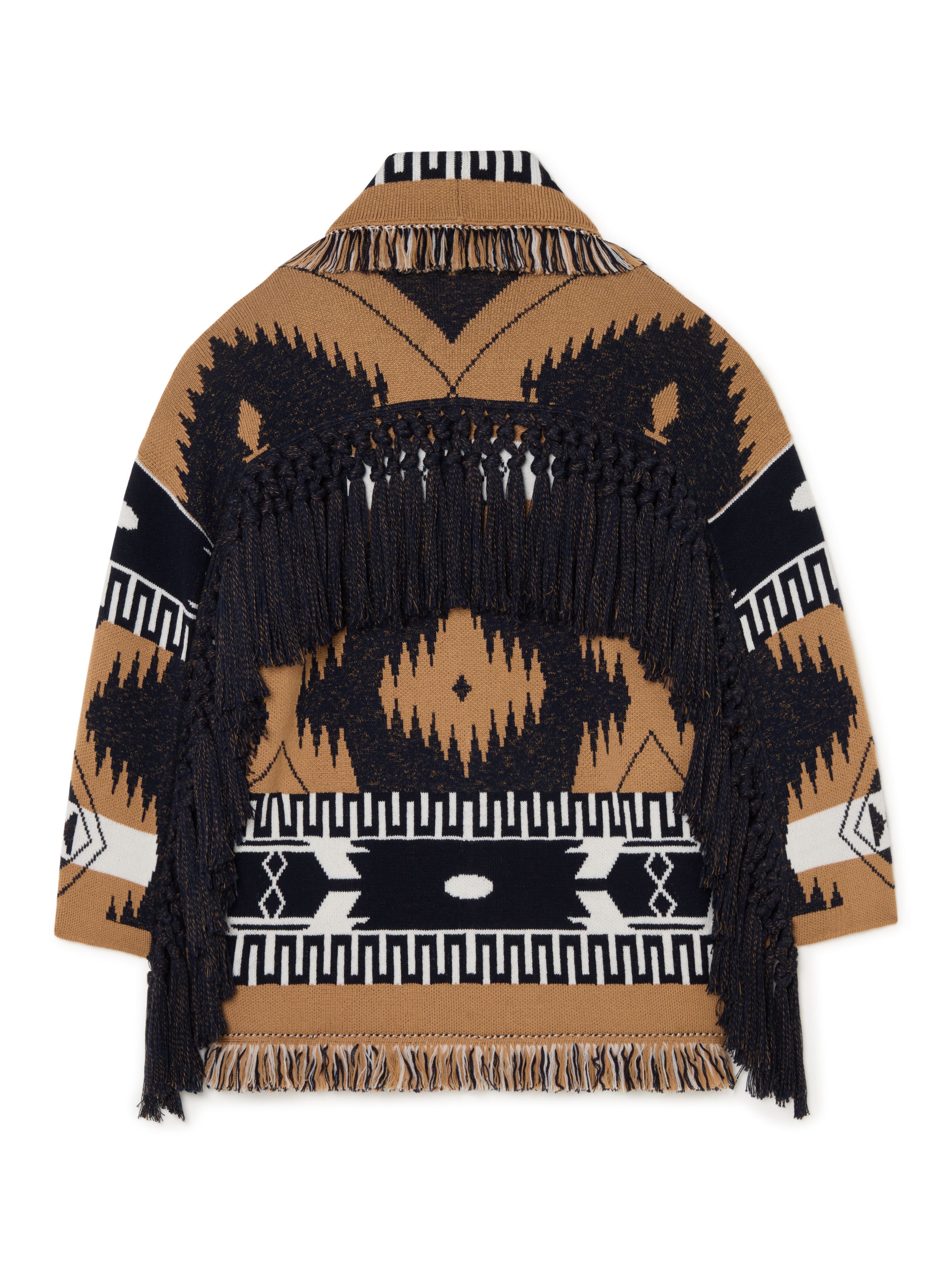 Alanui African Vibes Cardigan Deep Blue-Sand LWHB064R25KNI007