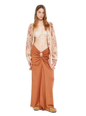 Alanui Mermaid Inside Skirt Red Earth LWHL032R26KNI001