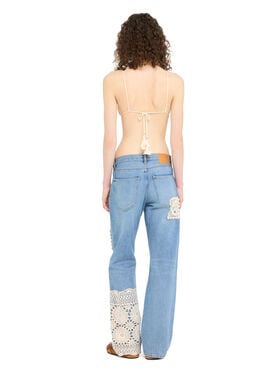 Alanui Island’s Diary Denim Pants Light Wash Denim