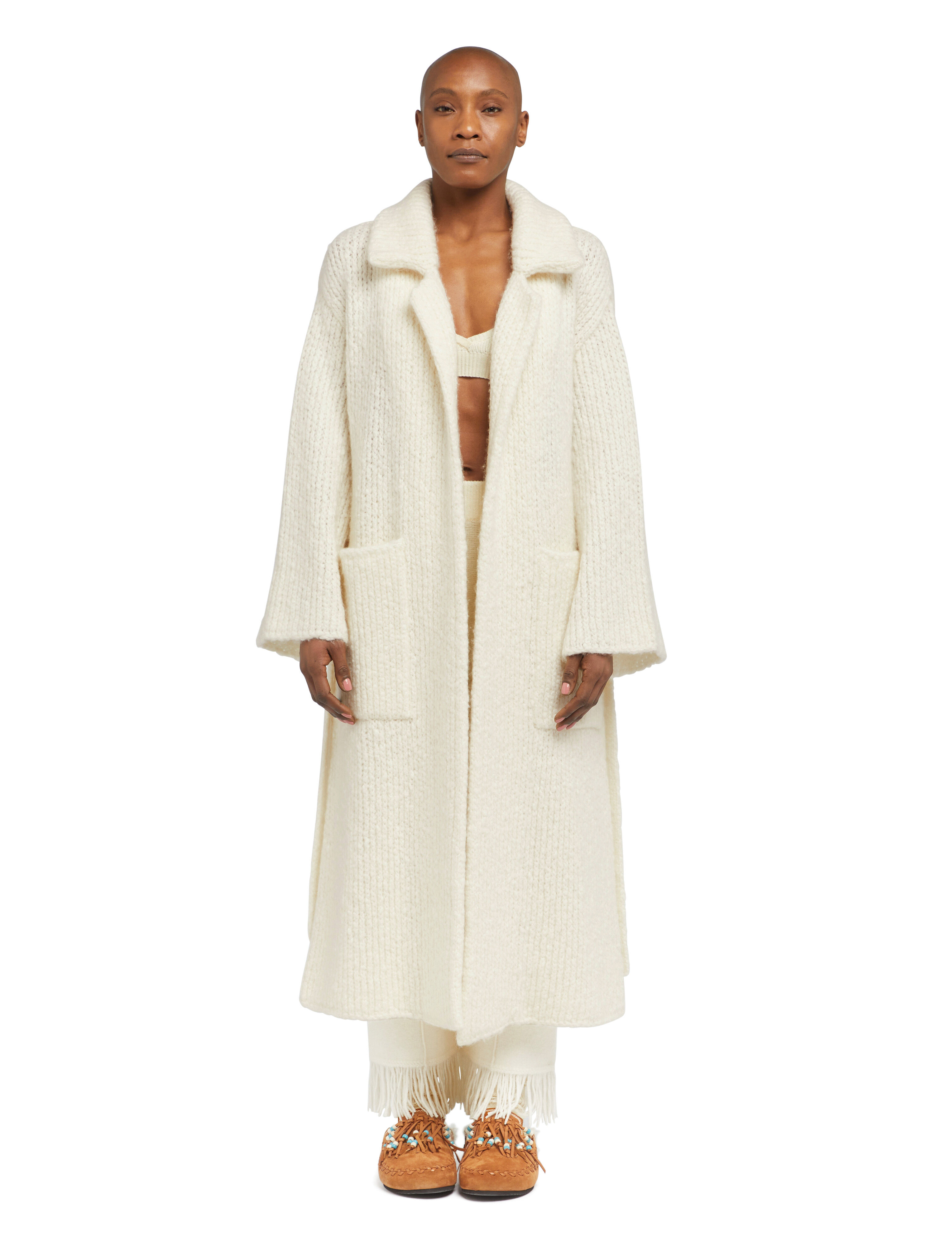Alanui Alanui Finest Coat White LWHQ013E25KNI001